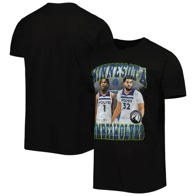 T-shirt unisexe Stadium Essentials Anthony Edwards & Karl-Anthony Towns Noir Minnesota Timberwolves Player Duo