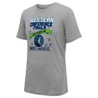 Unisex Stadium Essentials Heather Gray Minnesota Timberwolves 2024 Western Conference Finals T-Shirt