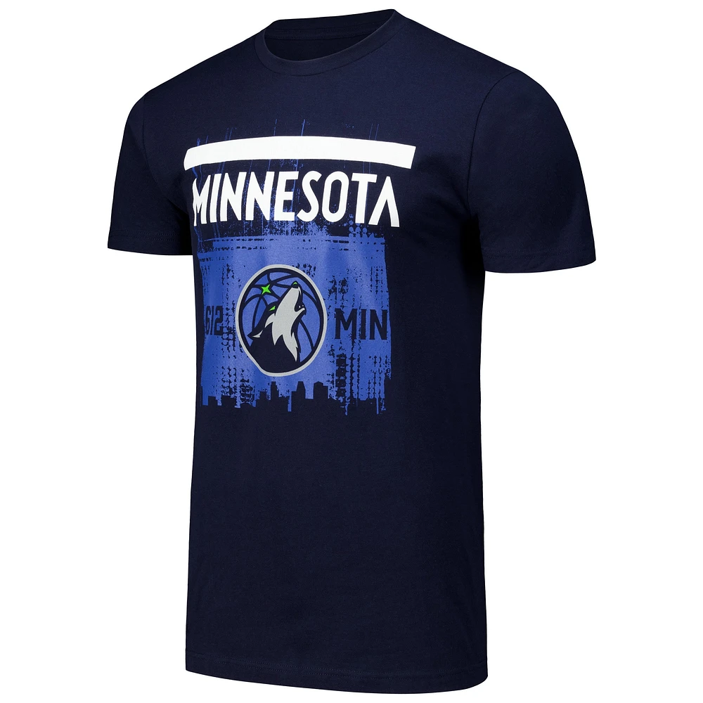 T-shirt unisexe Stadium Essentials bleu marine Minnesota Timberwolves Breakdown