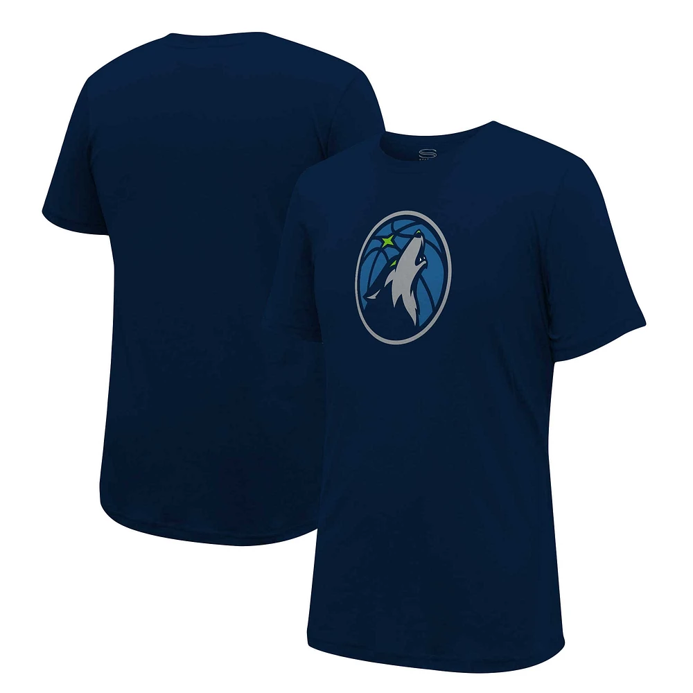 T-shirt unisexe avec logo principal des Minnesota Timberwolves, bleu marine, Stadium Essentials