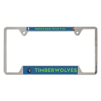 Cadre de plaque d'immatriculation en métal chromé WinCraft Minnesota Timberwolves