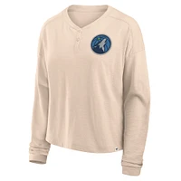 T-shirt à manches longues tendance pour femme Fanatics Natural Minnesota Timberwolves Boxed Out Drop
