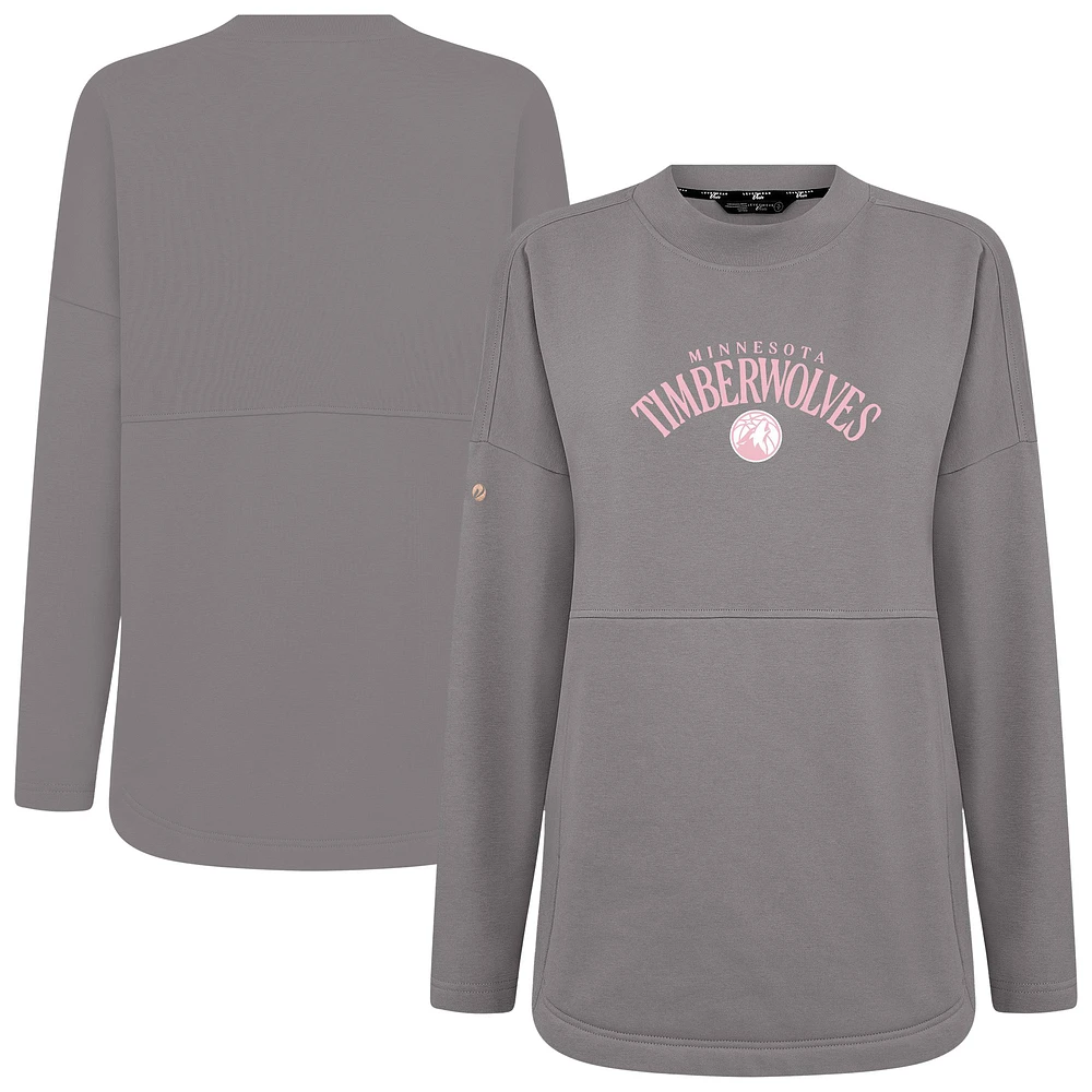Women's Levelwear Minnesota Timberwolves Mother's Day Beaudry Arched Pullover Sweatshirt