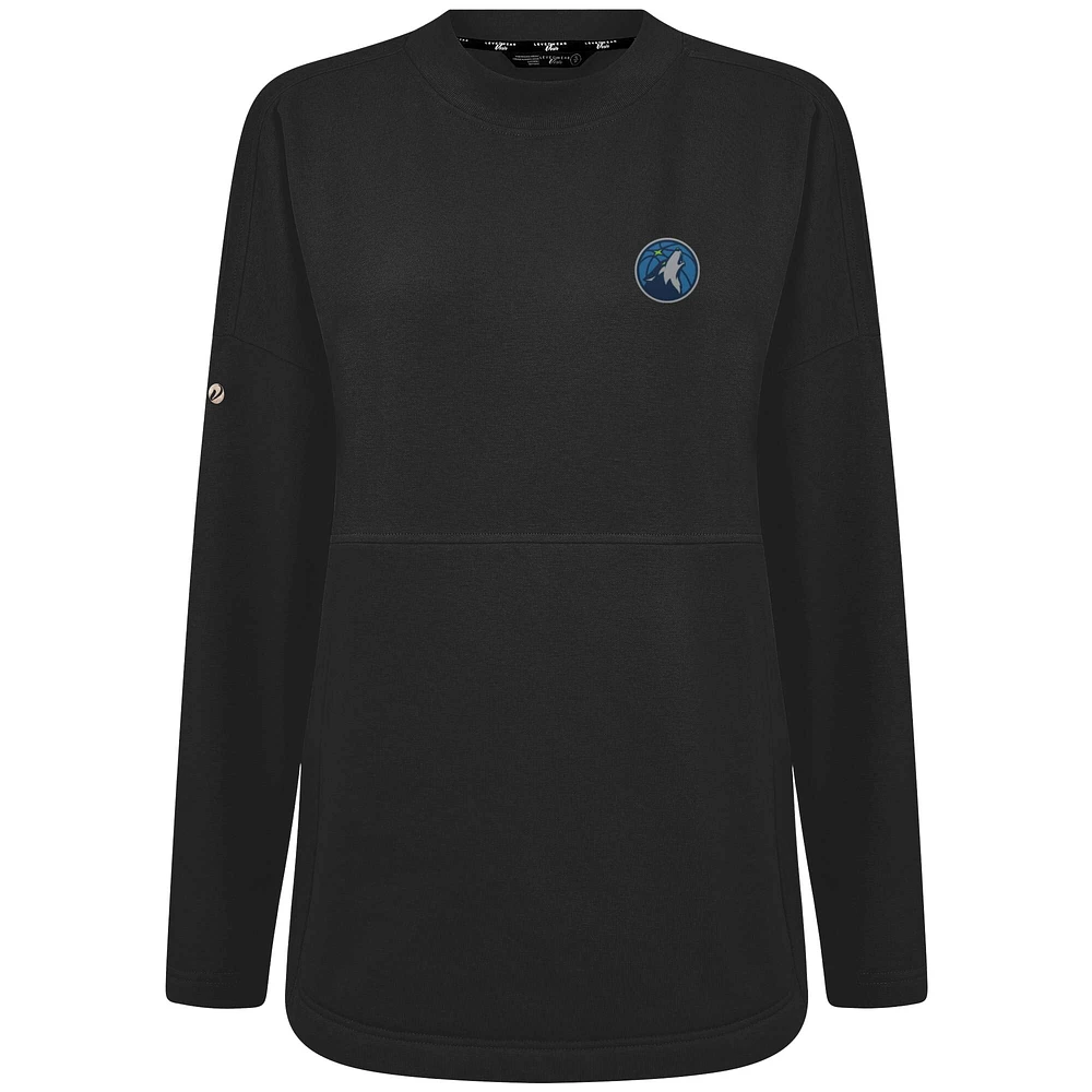 Sweat-shirt à capuche Beaudry noir pour femme des Timberwolves du Minnesota Levelwear