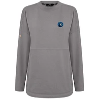 Women's Levelwear Gray Minnesota Timberwolves Beaudry Pullover Sweatshirt