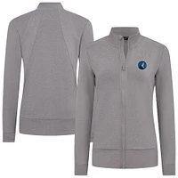 Veste zippée Shine grise pour femme des Timberwolves du Minnesota Levelwear