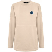 Women's Levelwear Khaki Minnesota Timberwolves Beaudry Pullover Sweatshirt