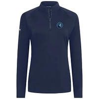 Women's Levelwear Navy Minnesota Timberwolves Flex Insignia 2.0 Quarter-Zip Top