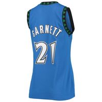 Women's Mitchell & Ness Kevin Garnett Blue Minnesota Timberwolves  Hardwood Classics Swingman Jersey