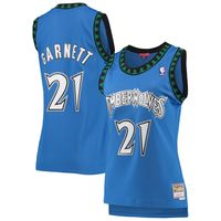 Women's Mitchell & Ness Kevin Garnett Blue Minnesota Timberwolves  Hardwood Classics Swingman Jersey