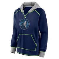 Sweat à capuche bleu marine pour femme Minnesota Timberwolves Boom