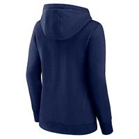 Women's  Navy Minnesota Timberwolves Triumphant V-Neck Pullover Hoodie