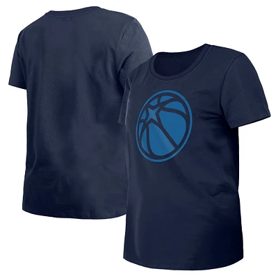 T-shirt New Era pour femme, bleu marine, Minnesota Timberwolves 2023/24 City Edition