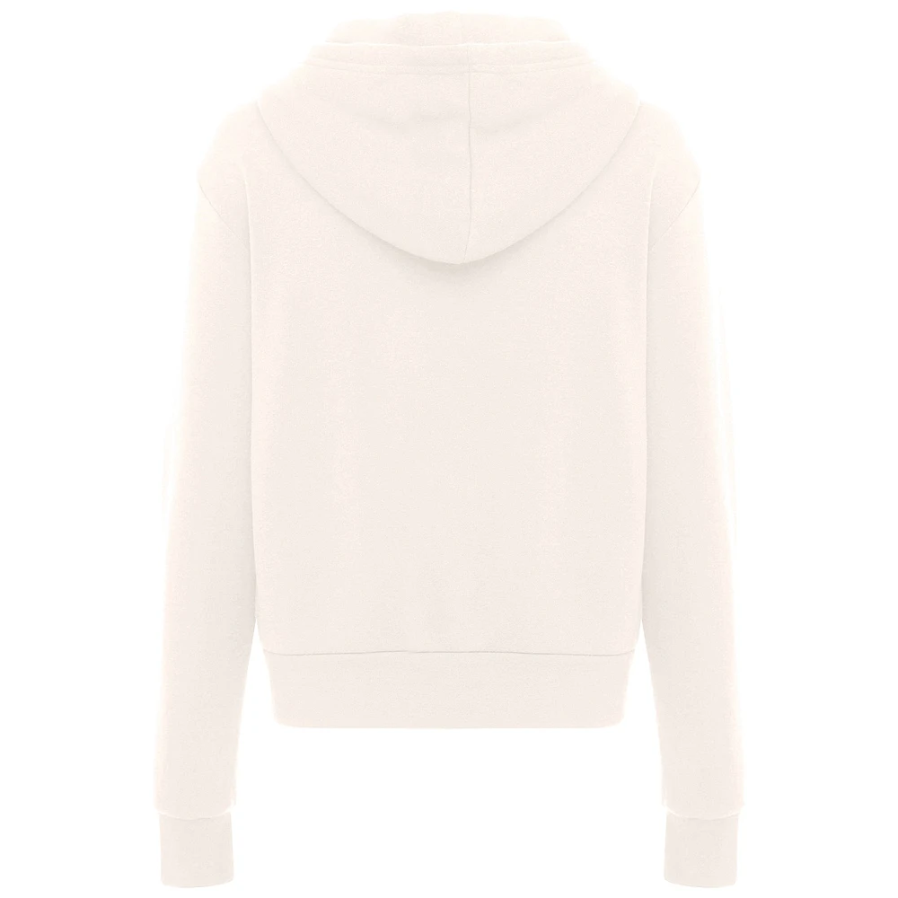 Women's Sportiqe  Cream Minnesota Timberwolves Ava Boxy Tri-Blend Pullover Hoodie