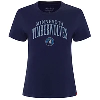 Women's Sportiqe  Navy Minnesota Timberwolves Arcadia Boxy T-Shirt