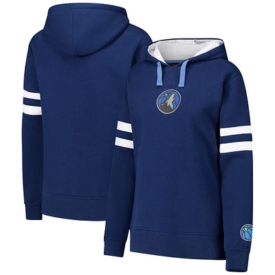 Women's Stadium Essentials Navy Minnesota Timberwolves Road Game Pullover Hoodie