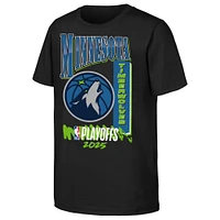 Youth Black Minnesota Timberwolves 2025 NBA Playoffs Hype T-Shirt