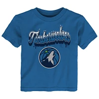 Youth  Blue Minnesota Timberwolves Bubbly Script T-Shirt