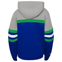 Sweat à capuche Mitchell & Ness bleu/gris chiné pour jeune entraîneur des Minnesota Timberwolves Hardwood Classics