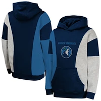 Youth  Navy Minnesota Timberwolves Ace the Hole Pullover Hoodie