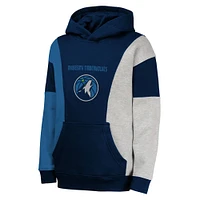 Youth  Navy Minnesota Timberwolves Ace the Hole Pullover Hoodie