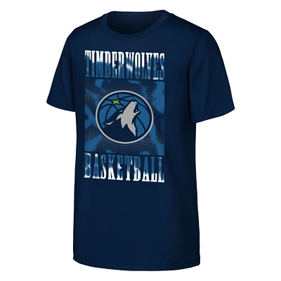 T-shirt bleu marine pour jeunes Minnesota Timberwolves Garage Hero