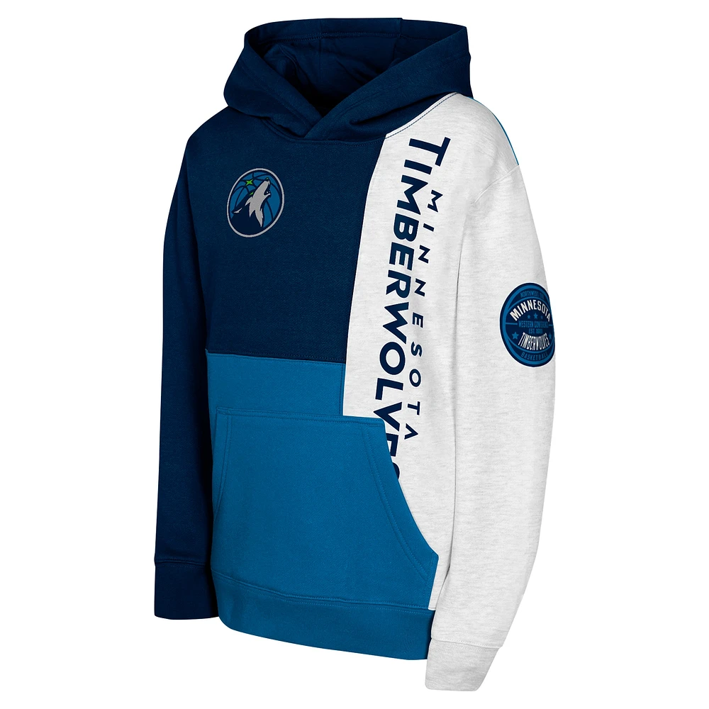 Youth  Navy Minnesota Timberwolves Splash Pullover Hoodie