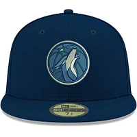 Casquette ajustée 59FIFTY aux couleurs de l'équipe officielle Minnesota Timberwolves New Era pour jeune, bleu marine