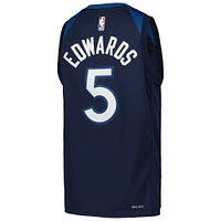 Youth Nike Anthony Edwards Navy Minnesota Timberwolves Swingman Jersey - Icon Edition