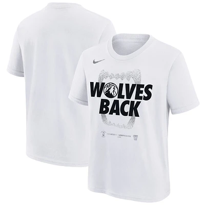 Youth Nike  White Minnesota Timberwolves 2024 NBA Playoffs Mantra T-Shirt