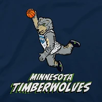 Youth Stadium Essentials Navy Minnesota Timberwolves Mascot Air T-Shirt