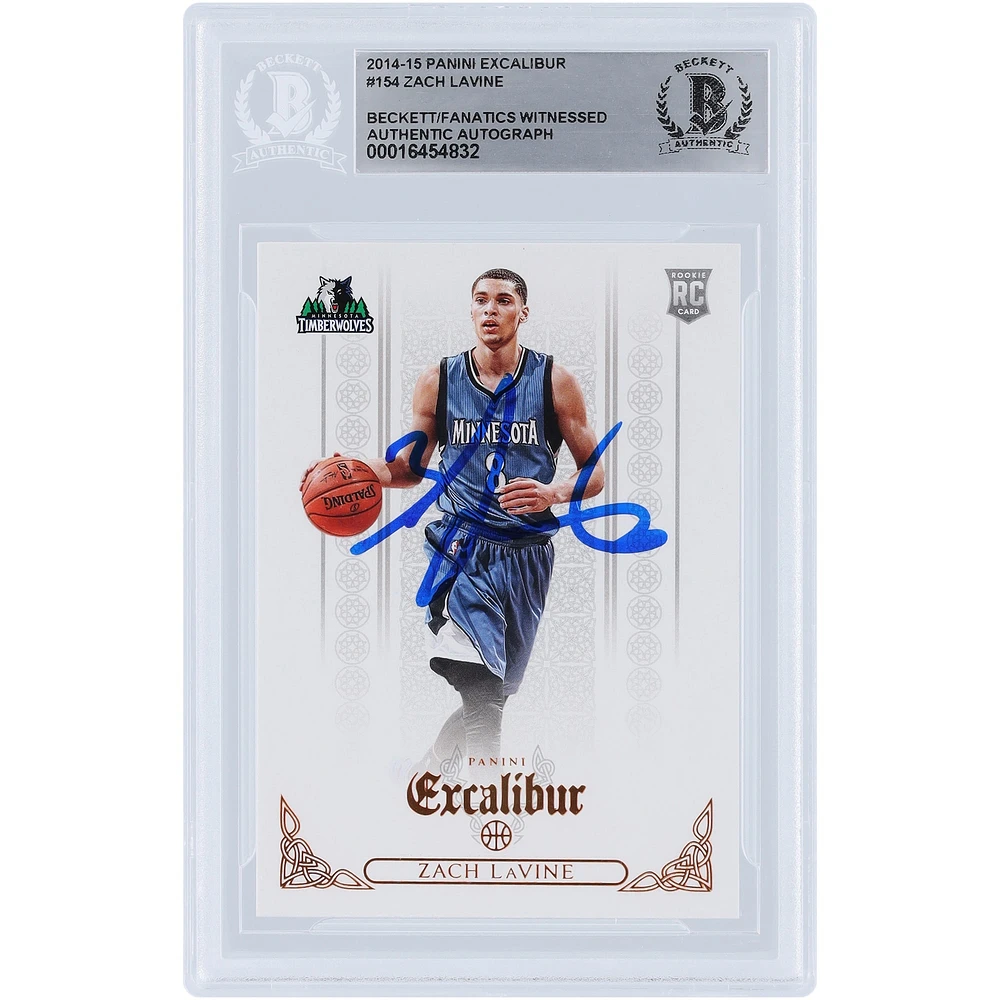 Zach LaVine Minnesota Timberwolves Autographed 2014-15 Panini Excalibur #154 Beckett Fanatics Witnessed Authenticated Rookie Card