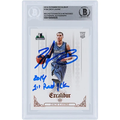 Zach LaVine Minnesota Timberwolves Autographed 2014-15 Panini Excalibur #154 Beckett Fanatics Witnessed Authenticated Rookie Card with "2014 1ST Round Pick" Inscription