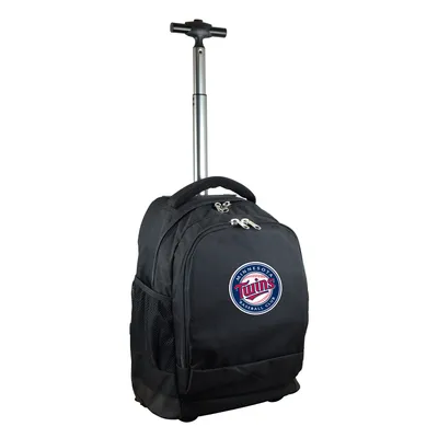 Minnesota Twins 19'' Premium Wheeled Backpack - Black