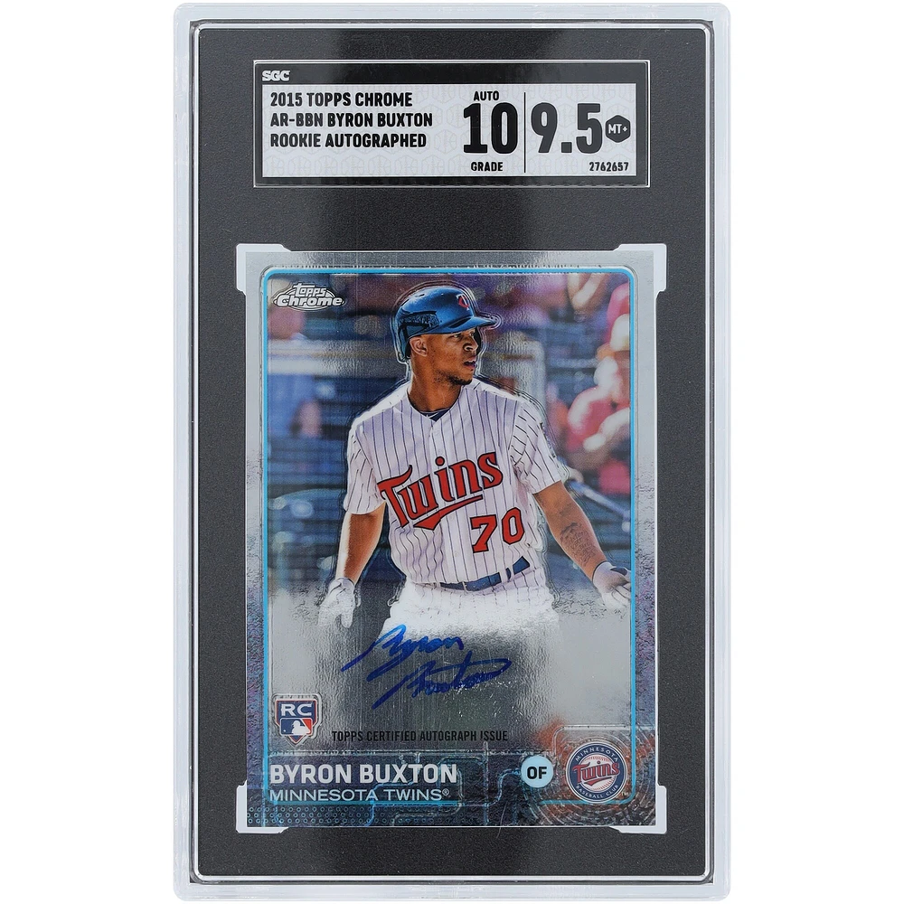 Byron Buxton Minnesota Twins Autographed 2015 Topps Chrome #AR-BBN SGC Authenticated 9.5/10 Rookie Card