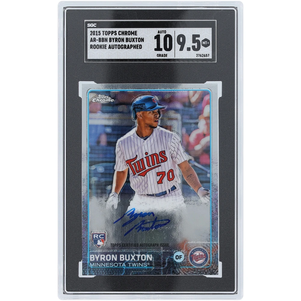 Byron Buxton Minnesota Twins Autographed 2015 Topps Chrome #AR-BBN SGC Authenticated 9.5/10 Rookie Card