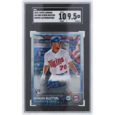Byron Buxton Minnesota Twins Autographed 2015 Topps Chrome #AR-BBN SGC Authenticated 9.5/10 Rookie Card