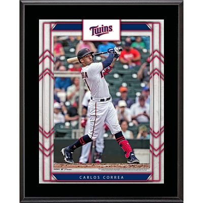 Plaque de joueur sublimée encadrée de 10,5" x 13" des Twins du Minnesota de Carlos Correa