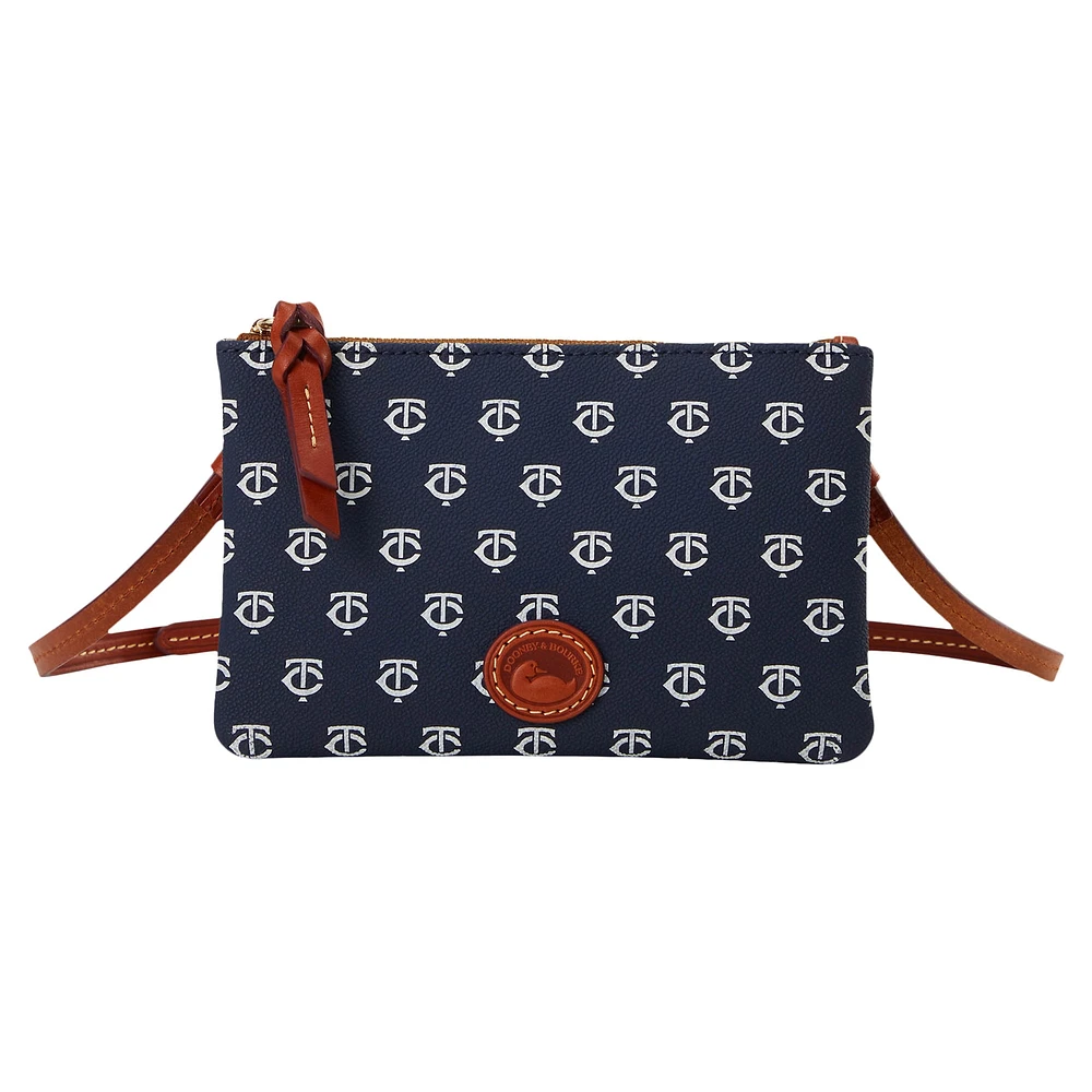 Dooney & Bourke Minnesota Twins Sac à main à bandoulière avec fermeture éclair sur le dessus