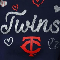 Ensemble bavoir et chaussons pour nouveau-nés nourrissons bleu marine Minnesota Twins 3 pièces Home Plate