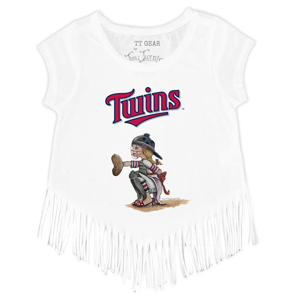 Toddler Tiny Turnip White Minnesota Twins Kate The Catcher T-Shirt Size: 2T
