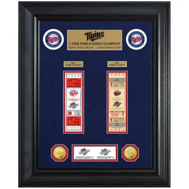 Atlanta Braves 4-Time World Series Champions Deluxe 24 x 20 Gold Coin &  Ticket Collection