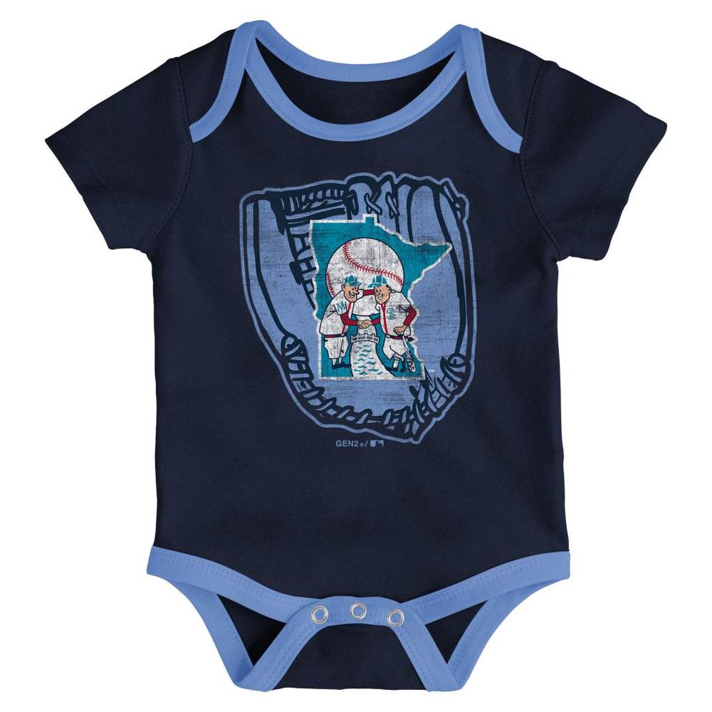 Infant Navy/Light Blue/Cream Minnesota Twins Future #1 3-Pack Bodysuit Set