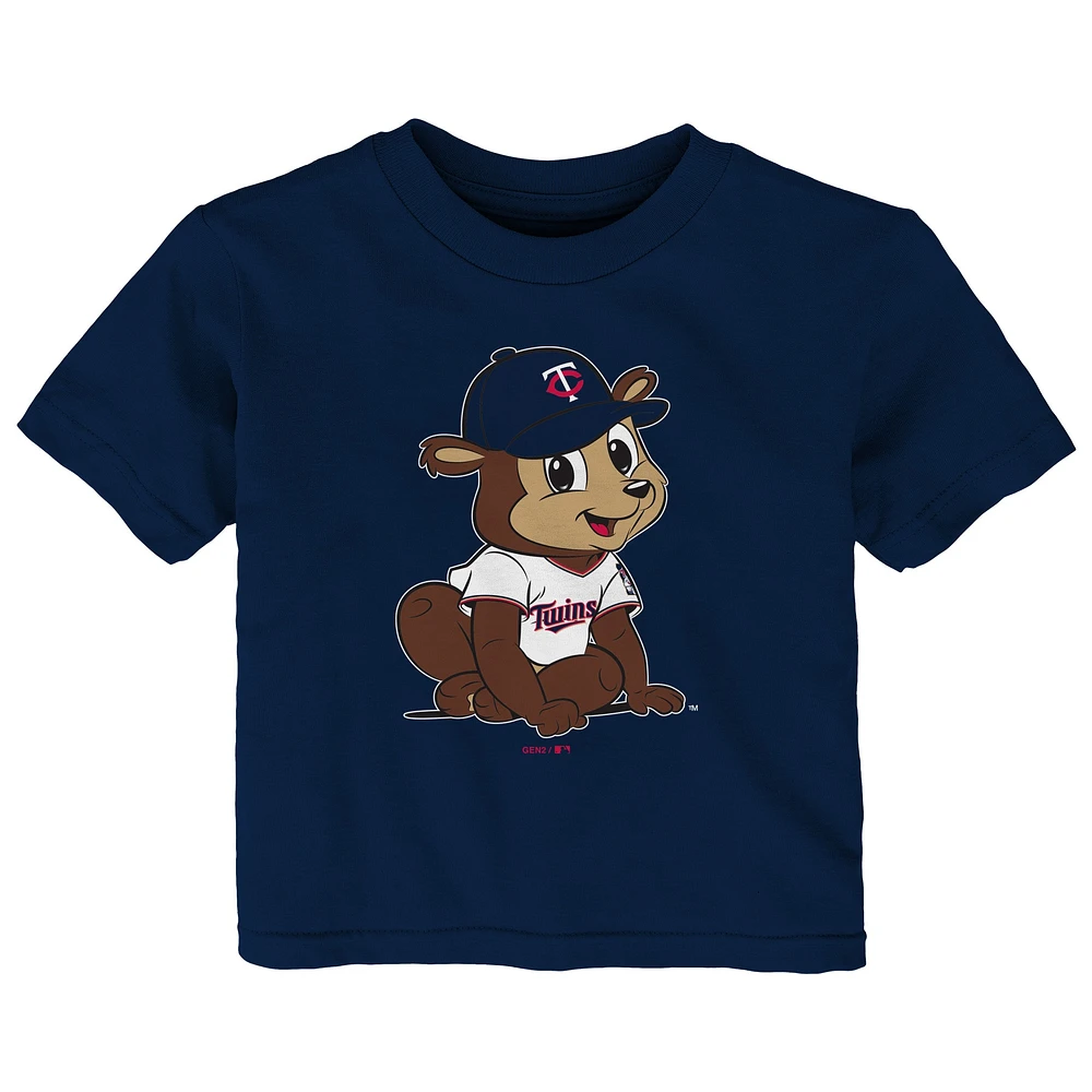 Infant Navy Minnesota Twins Baby Mascot T-Shirt