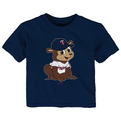 T-shirt pour bébé avec mascotte Minnesota Twins bleu marine