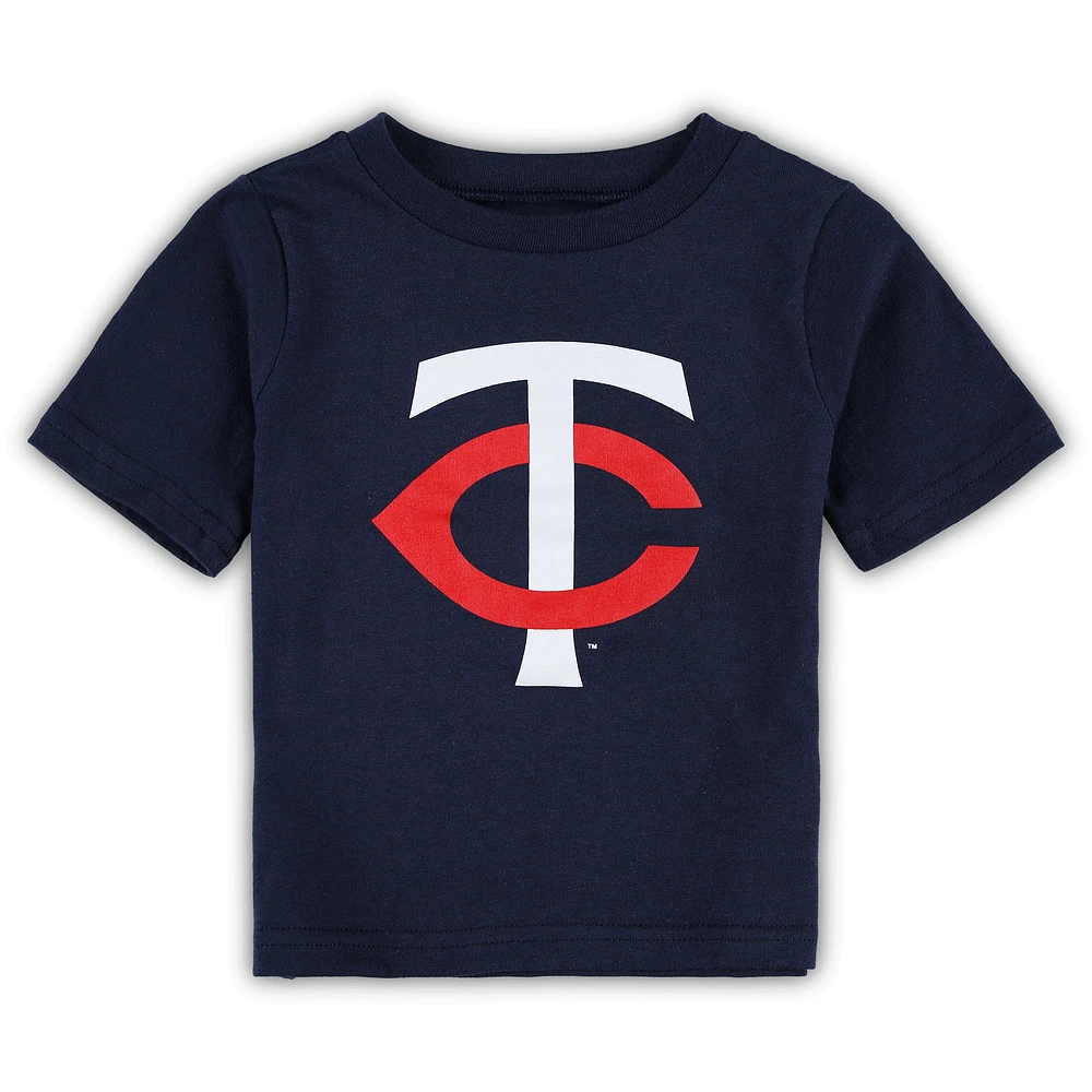 T-shirt à logo principal de l'équipe Minnesota Twins pour bébé bleu marine