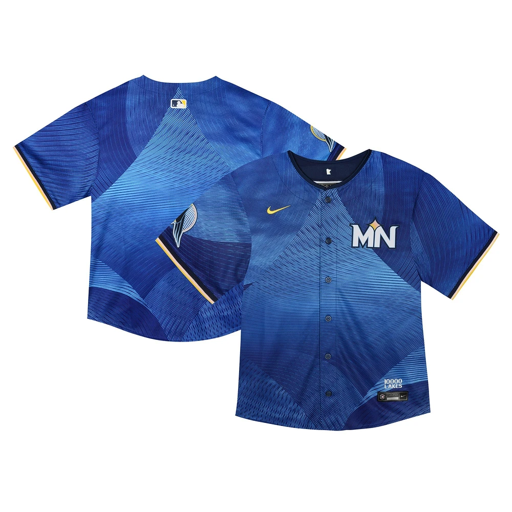 Maillot Nike bleu marine Minnesota Twins 2024 City Connect Limited pour bébé