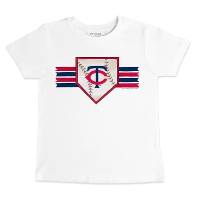 Minnesota Twins Tiny Turnip Infant Base Stripe T-Shirt - White