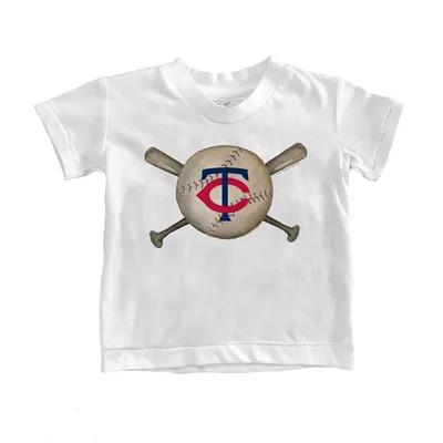 Youth Tiny Turnip White Minnesota Twins Stacked T-Shirt Size: Medium