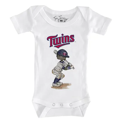 Women's Tiny Turnip White Minnesota Twins Baseball Bow T-Shirt